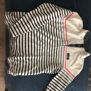 Multicolor stripe soft cotton rugby, no damage or stains